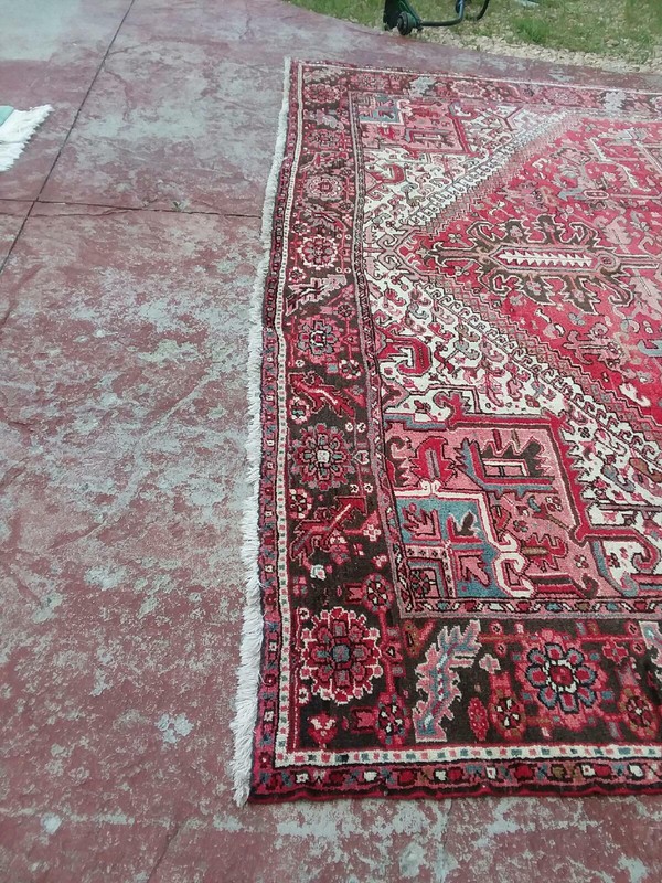 SUPERB Oriental Antique Serapi Heriz Hand knotted full pile 13' by10' gallery