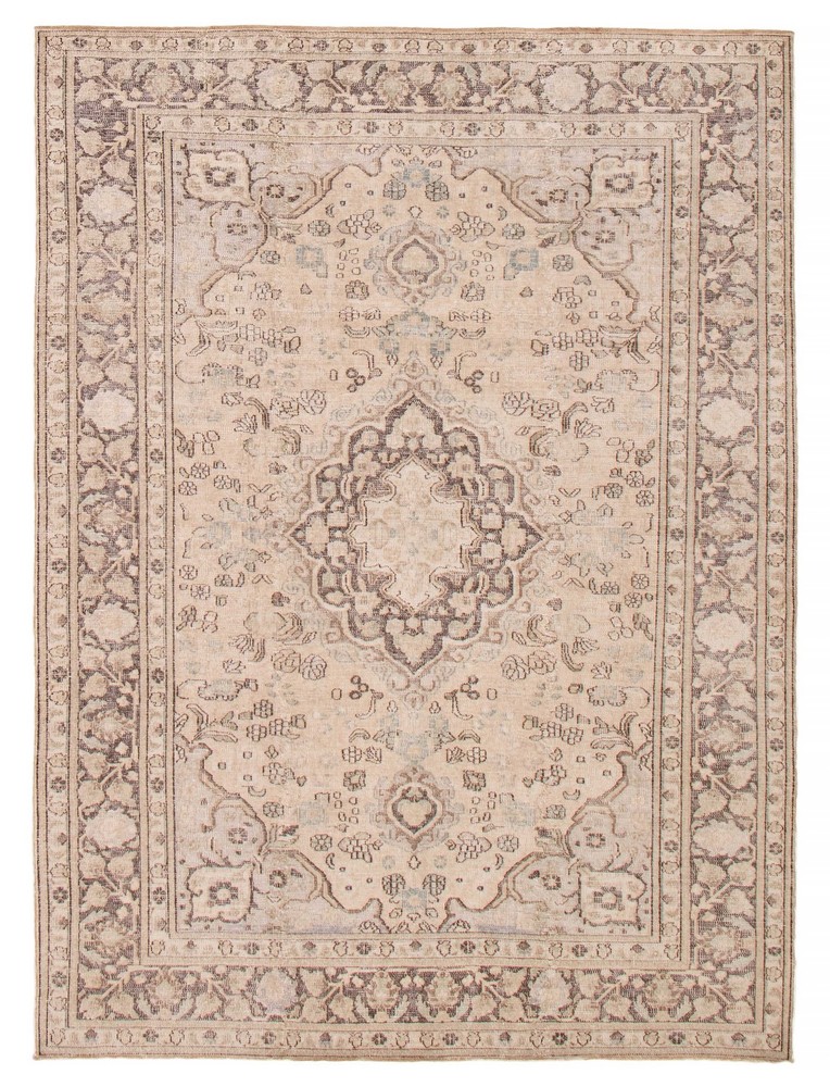 Vintage Traditional Hand-Knotted Area Rug 6'10" x 9'3" Oriental Wool Carpet