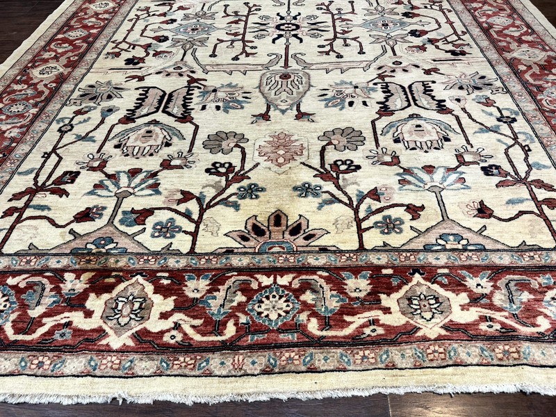 Peshawar Rug 10x14, Beige and Rust Red, Large Pak Per'sian Rug, Pakistani Rug gallery