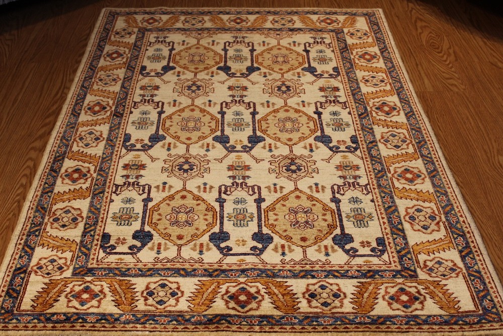 Fine Quality Handmade with Natural Wool Heriz Serapi Design RUST & CREAM COLORS