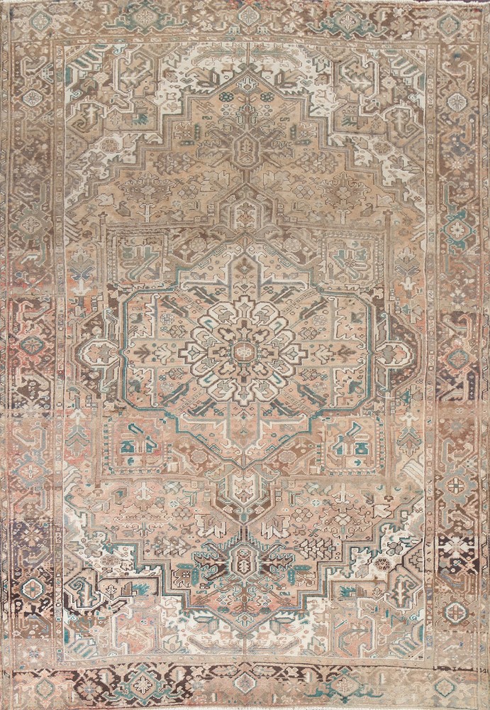 Geometric Traditional Area Rug 8x12 Ft Handmade Medallion Vintage Wool Carpet