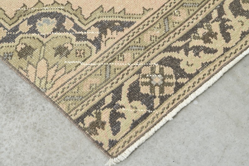 3x10 turkish runner rug, hand-knotted vintage oushak rug runner, boho decor,117 gallery