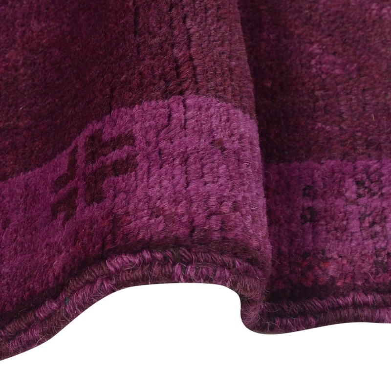 Authentic Overdyed Rug Handmade Decor Carpet 4.1x2.8 ft gallery