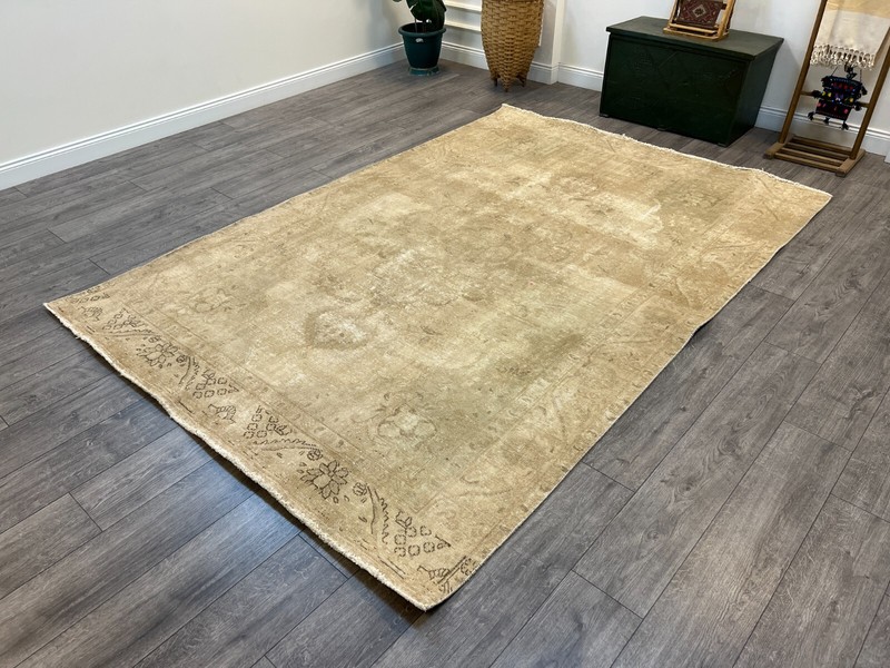 Persian Area Rug, Bedroom Rug, Antique Persian Rug, Vintage Rug, 6.4 x 9.4 ft gallery