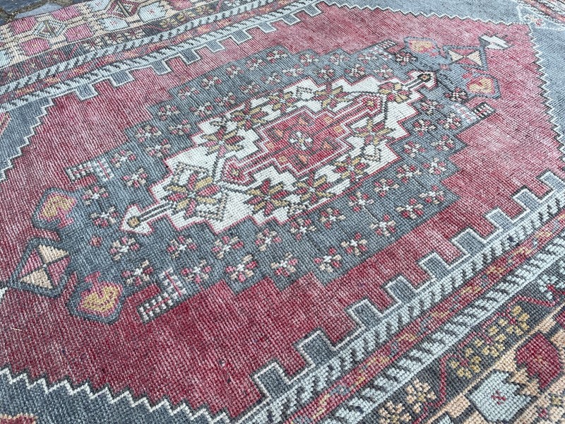 Home Decor Rug, Turkish Vintage Rug, Boho Decor Rug, 3,8 x 7,4 ft gallery