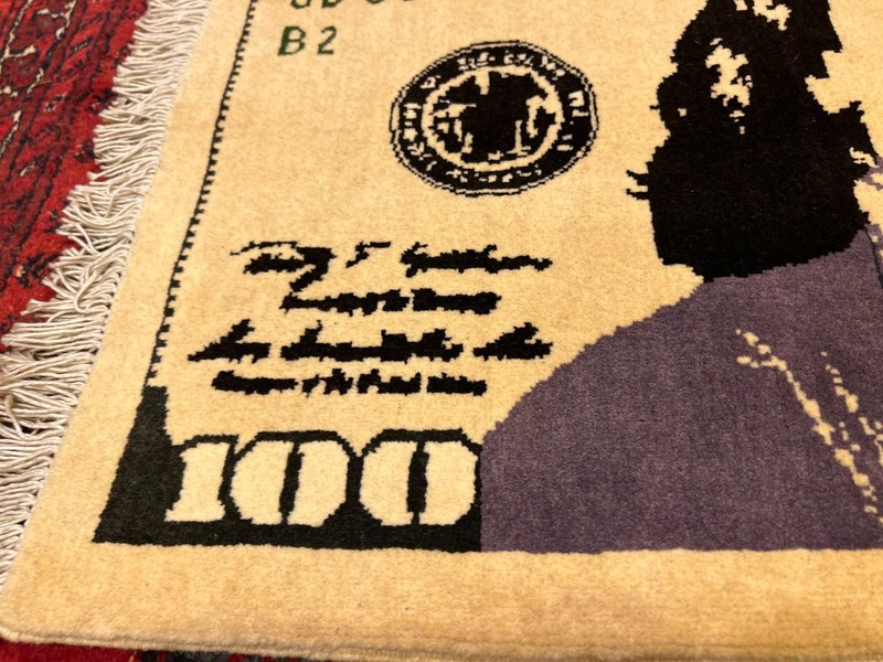 Stunning Fine Weave American US Currency Handmade Carpet gallery