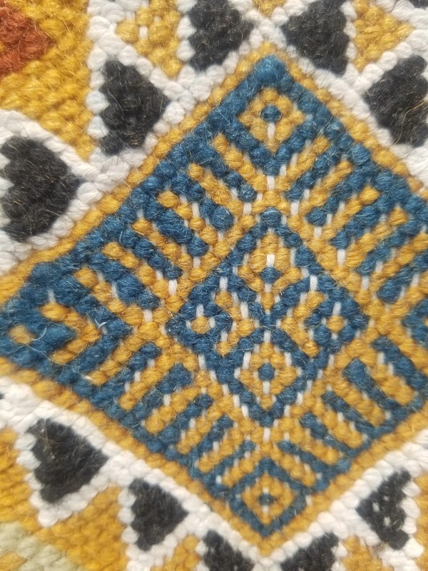 Vintage Traditional Handmade Turkish Anatolian Wool Multi Kilim Rug 6.8x3.4ft gallery