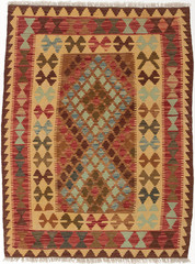 Vintage 3’2″ x 4’11” Traditional Wool Hand Woven Oriental Area Rug