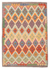 Vintage Hand Woven Area Rug 4’2″ x 5’8″ Traditional Wool Oriental Carpet