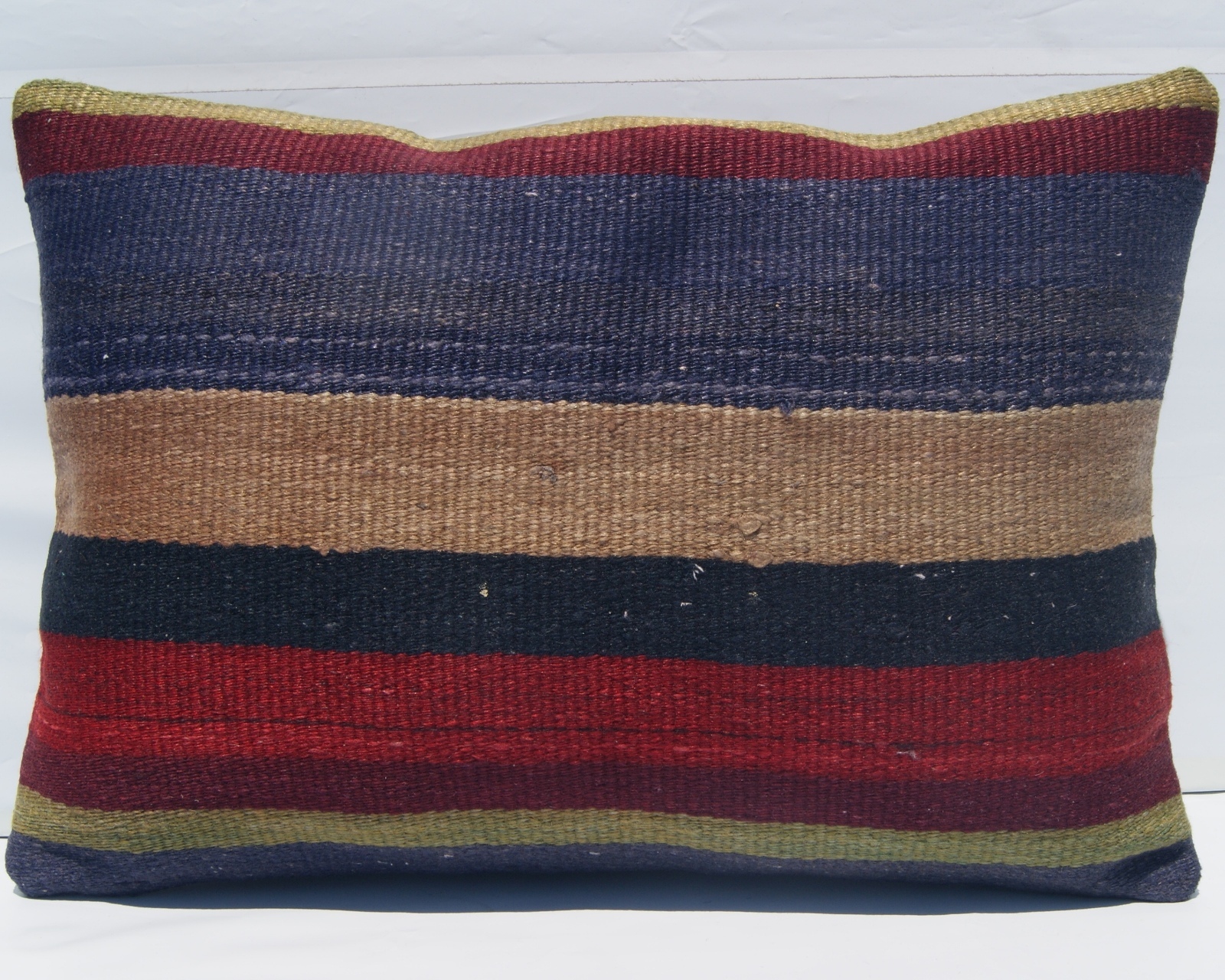HOME DECOR PILLOW MULTI COLORED RECTANGLE WOOL 30+ TURKISH KILIM AREA RUG 20X14" gallery