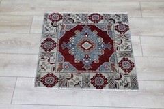 2.4×2.3 ft Luxury Oriental Home Decor Turkish Oushak Vintage Small Handmade Rug