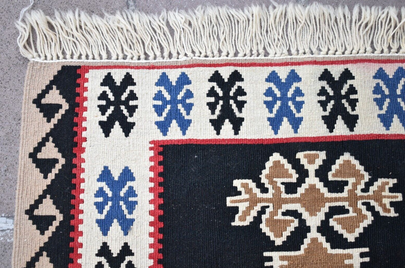Vintage Turkish Rug 40'' x 70'' Flat Woven Kayseri Yahyali Rug Organic Wool Rug gallery