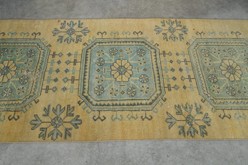3x11 ft, turkish rug runner, hand-knotted vintage runner, oushak runner rug, 2 gallery