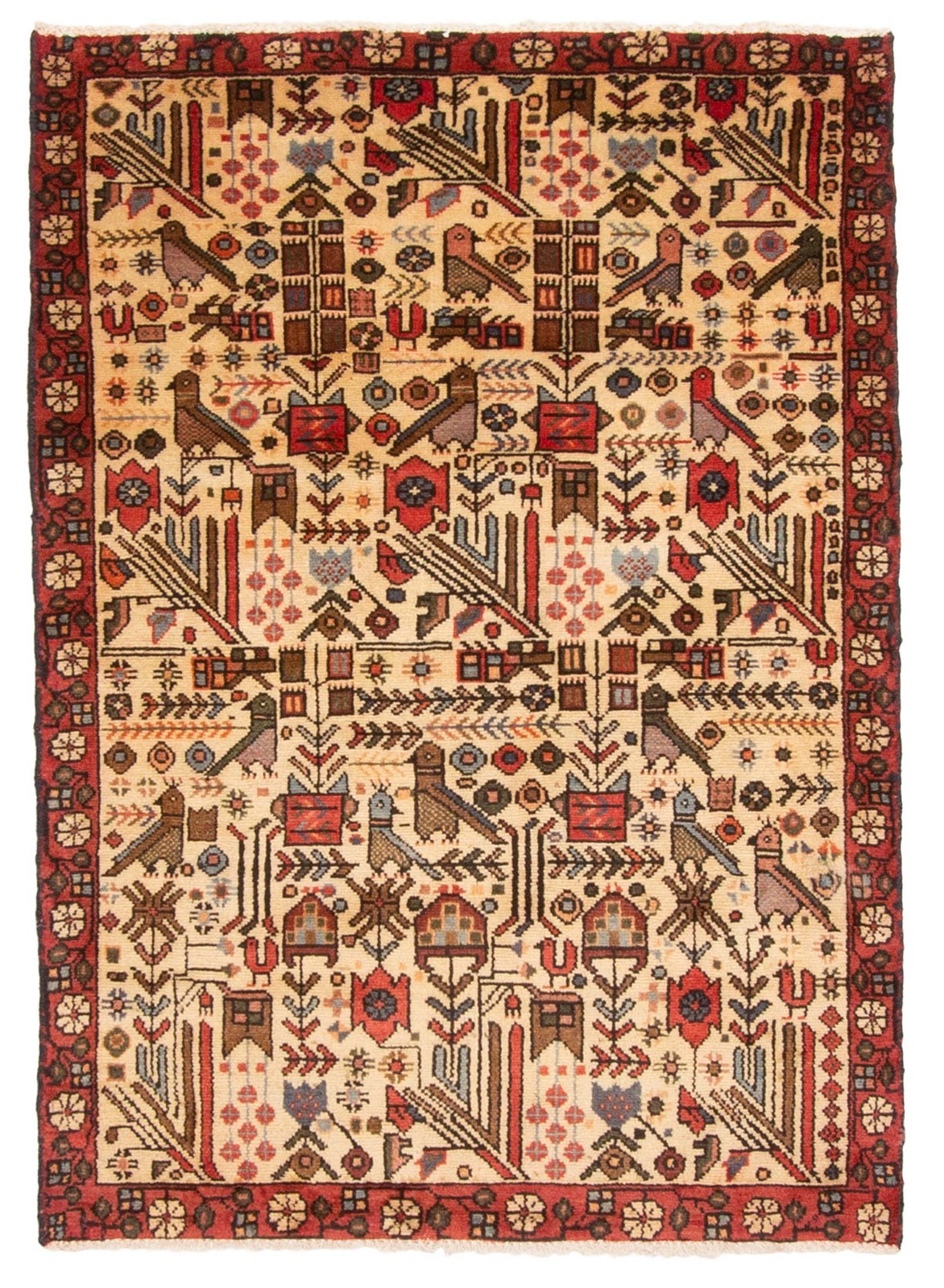 Vintage 3'3" x 4'6" Traditional Hand Knotted Vegetable Dye Wool Area Rug gallery
