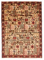 Vintage 3’3″ x 4’6″ Traditional Hand Knotted Vegetable Dye Wool Area Rug