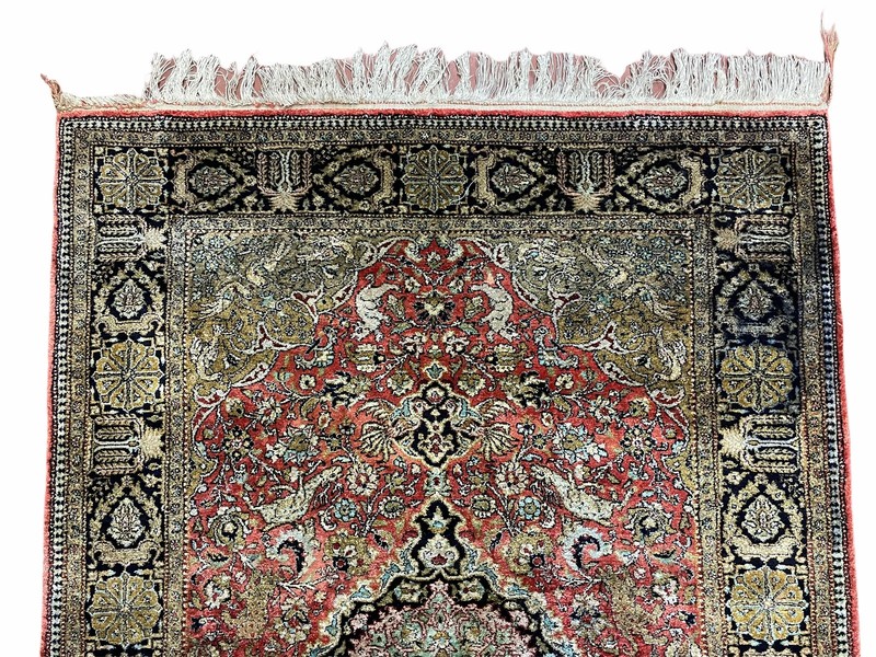 3' X 5' Vintage Fine Hand Made Turkish Oriental Silk Rug 400 KPSI Wow gallery