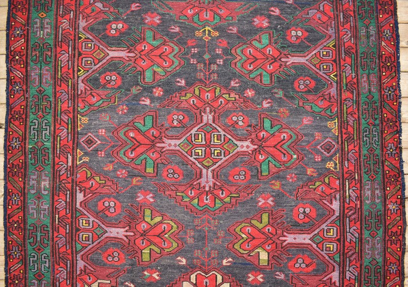 Caucasian 4x10 Rug 56''x126'' Handwoven ANTIQUE Vintage Sumak Kilim 145x323cm gallery