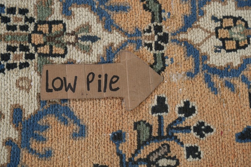 Vintage Muted Peach Hamedan Area Rug 9x12 ft Hand-knotted Low Pile Wool Carpet gallery