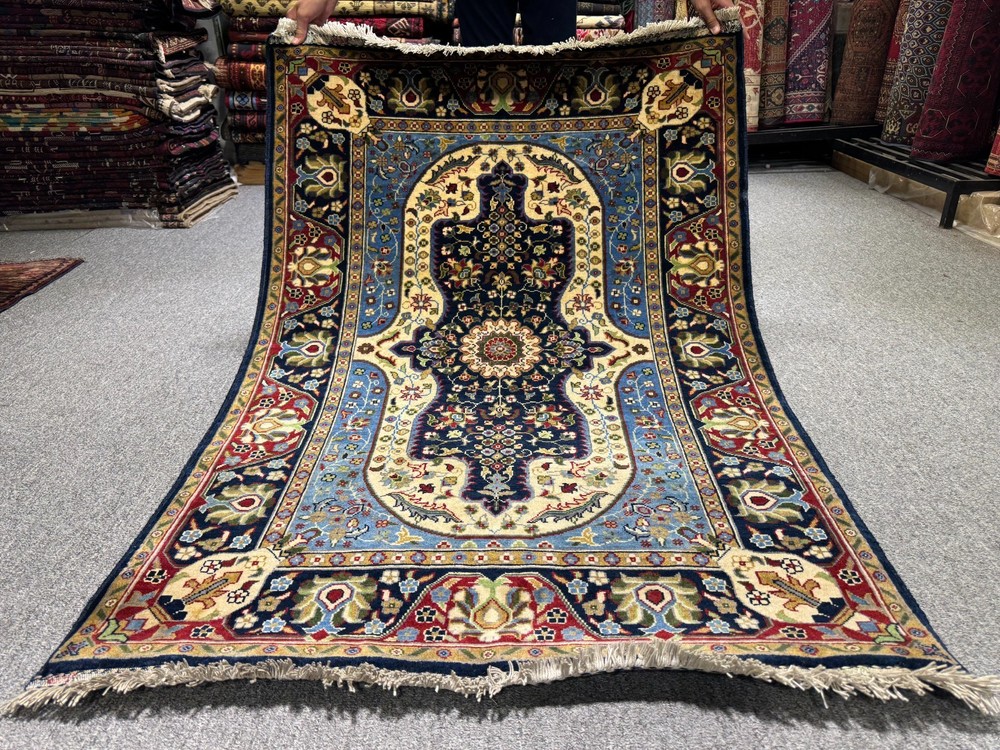 Fine Hand Knotted Turkmen Bokhara Rug 3x5 Vintage Persian Style Afghan Wool Rug