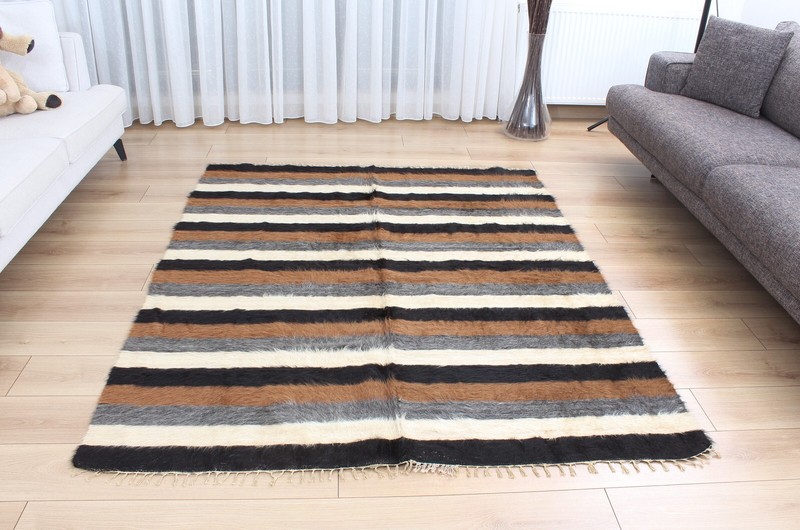 Blanket Siirt Blanket Turkish 5.45' x 6.69' Vintage Fast Shipment 11790 gallery