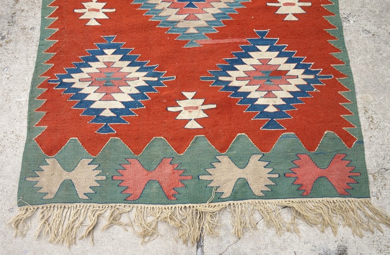 Handwoven Turkish Kilim Rug 4'x6' gallery