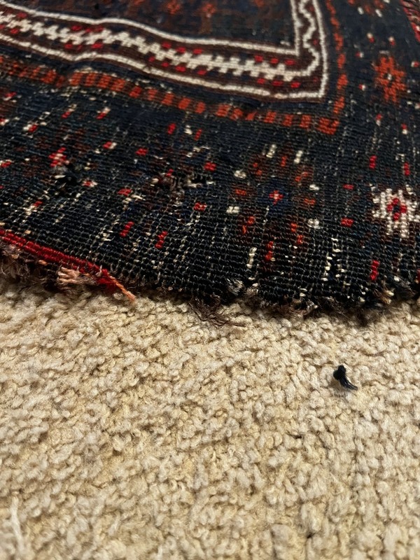 Antique Kurdish Bag Face Scatter Rug 3’3” x 2’1” gallery