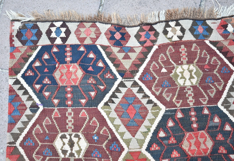 Antique Turkish Rug 34'' x 112'' Collector's Item Fragment Kagizman Wool Rug gallery
