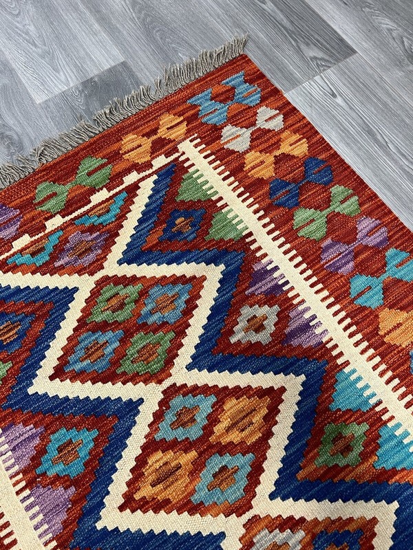 Vintage Kilim Traditional Hand Made Oriental Wool Kilim 5ftx3.2ft 146cmx97cm gallery