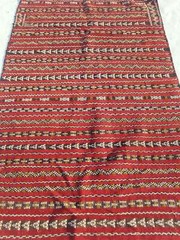 Fine Vintage Traditional Hand Made Oriental Wool Red Kilim Rug 173x113cm