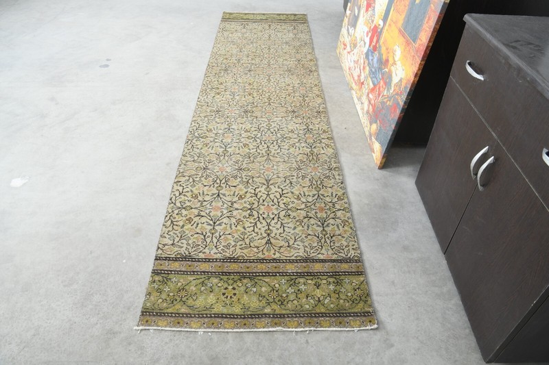 Turkish Rug Runner Hand-Knotted Carpet Vintage Runner Rug Oushak Rug 2x9 ft,1201 gallery