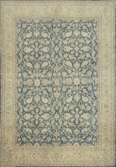 Antique Vegetable Dye Wool Blue Living Room Rug Traditional Handmade Rug 10×13