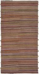 Vintage 4’11” x 10’1″ Traditional Wool Hand Woven Oriental Area Rug