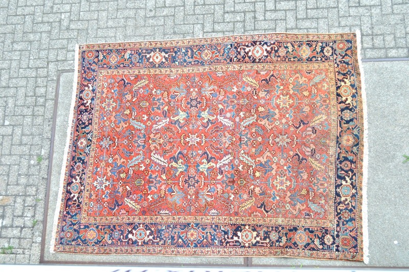 RARE WONDERFUL ALLOVER BLOSSOM ANTIQUE SERAPI HERIZ RARE SIZED RUG circa 1900's gallery