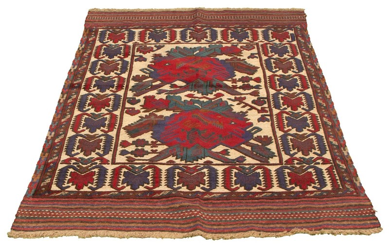 Vintage Hand-Knotted Area Rug 4'1" x 5'9" Traditional Oriental Wool Carpet gallery