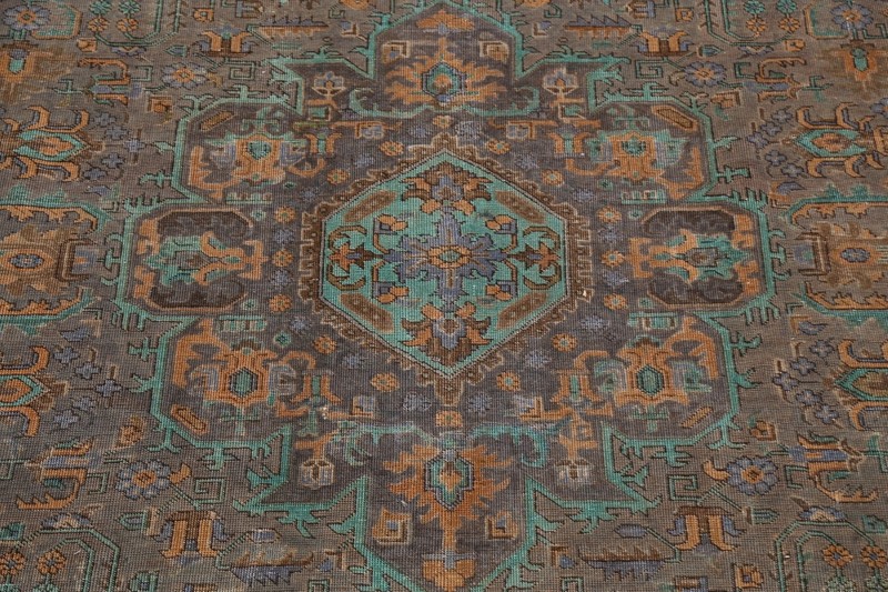 Over-Dyed Handmade Wool Tebriz Area Rug 10x12 Traditional Handmade Carpet gallery