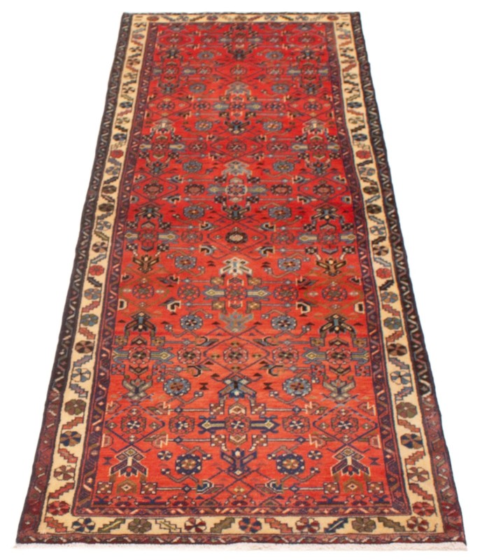 3'3" x 9'10" Vintage Hand-knotted Runner Rug Traditional Oriental Wool Carpet gallery