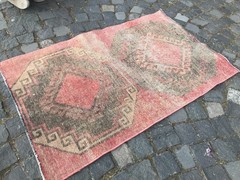 Turkish Vintage Rug, Home Decor Rug, Boho Decor Rug, Oushak Kilim Rug,2,5×4,1ft