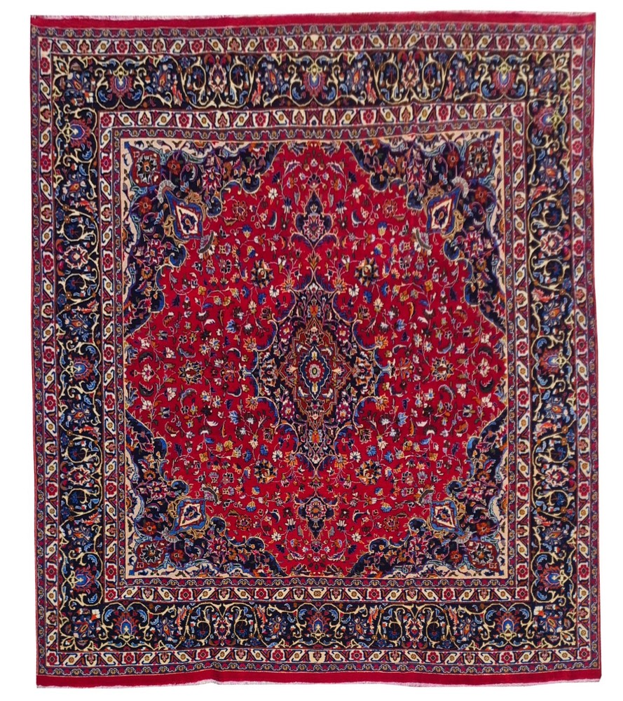 Amazing Hand Knotted Vintage Mashoud Wool Area Rug 10.0 x 9.5 Ft