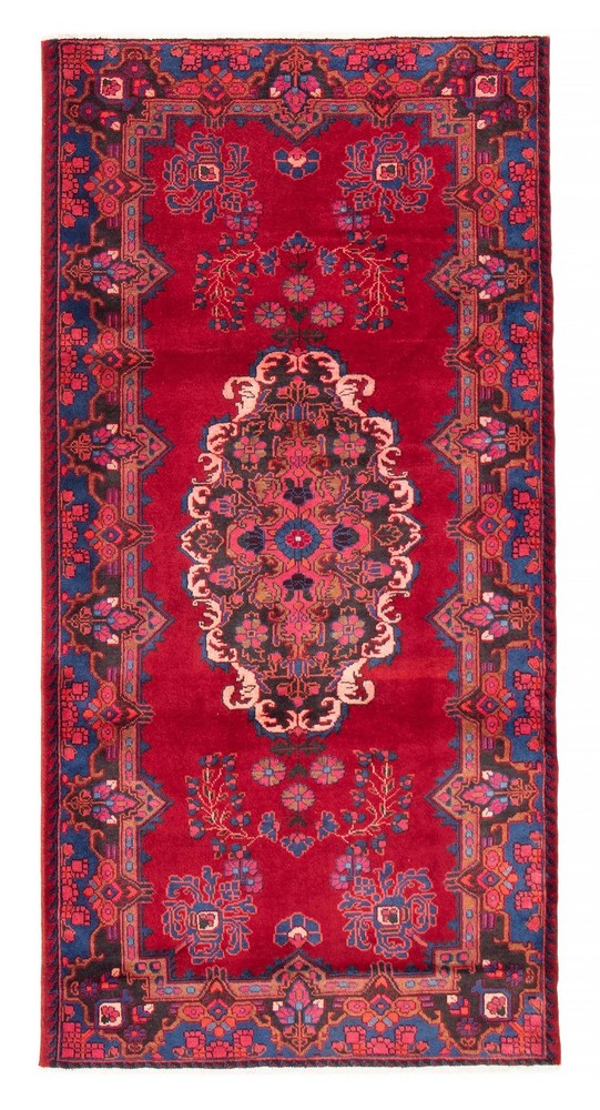 Vintage Hand-Knotted Area Rug 4'11" x 9'10" Traditional Wool Carpet