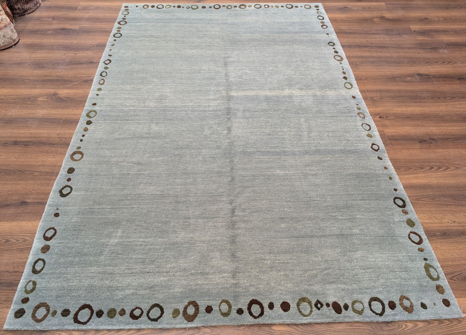Tufenkian Rug 5x8, Modern Contemporary Tibetan Wool Carpet, Handmade, Light Teal gallery