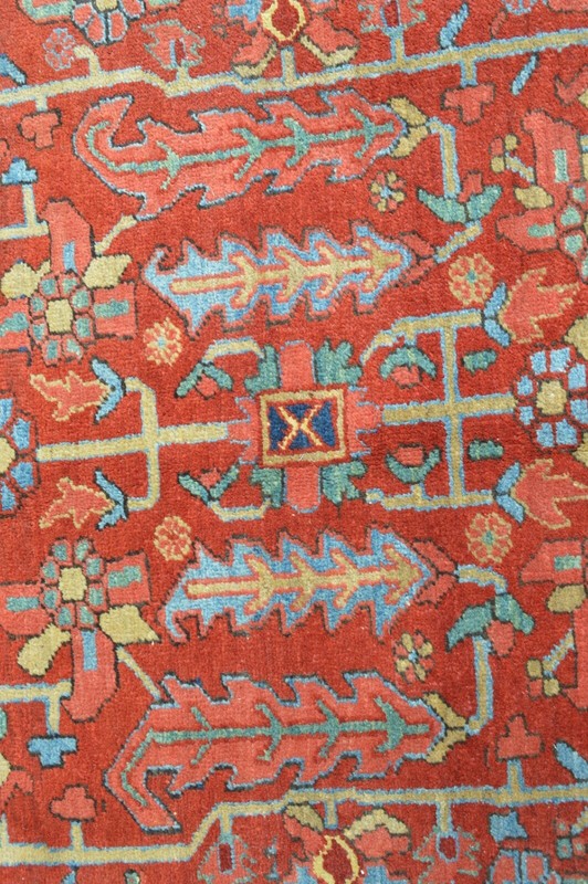 GORGEOUS ANTIQUE 1890'S ALL OVER RARE SIZED SERAPI HERIZ REGION RUG ***wws*** gallery