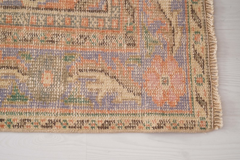Turkish Vintage Rug 6x9 ft Area Rug Oversize Oushak Rug Handmade Natural Rug 471 gallery