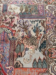 9.3 x 13 ANTIQUE FINE USHAK RUG CAUCASIAN VINTAGE SERAPI HERIZ KAZAK