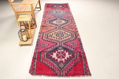 Vintage Rugs, Oushak Rug, Turkish Rug, Bedroom Rugs, 3.3×11.1 ft Runner Rugs