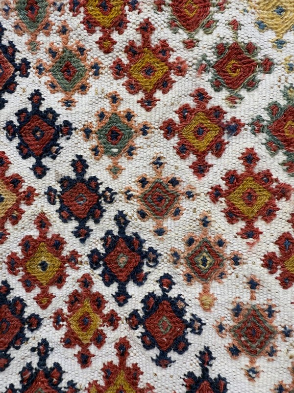 Vintage Beautiful Hand Woven Oriental Single Saddle Wool Bag Rug 50x47 Cm gallery