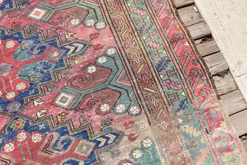 Caucasian Rug 62''x108'' Hand Woven 5x9 Antique Vintage Sumak Kilim 160x277cm gallery