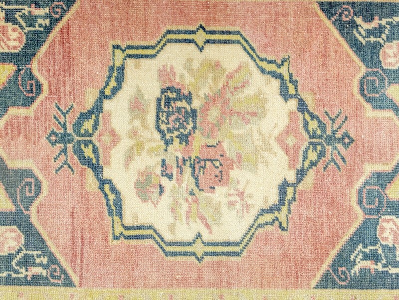 Eco Friendly Stylish Bath, Floor Mat-Hand Knotted Oushak Turkish Rug-1.9x3.1 ft gallery