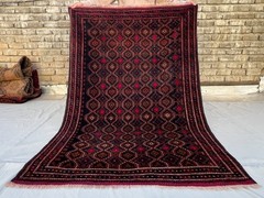 Antique Afghan Baluchi Rug Hand Knotted Rare Faded Tribal Oriental Kitchen Rug