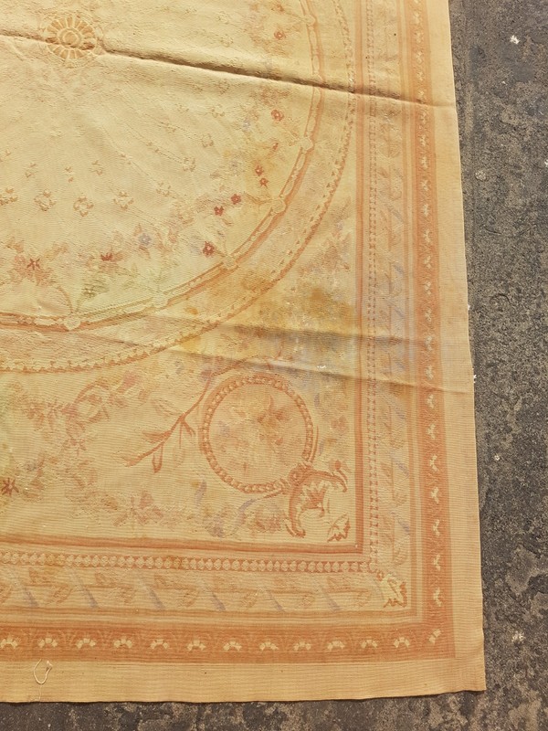 Vintage French Floral Needlepoint Handmade Multicolor Rug Wool Carpet 245x170 cm gallery