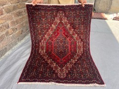 2’5 x 3’5 Vintage Turkish Hand Knotted Tribal Geometric Faded Oriental Rug Decor